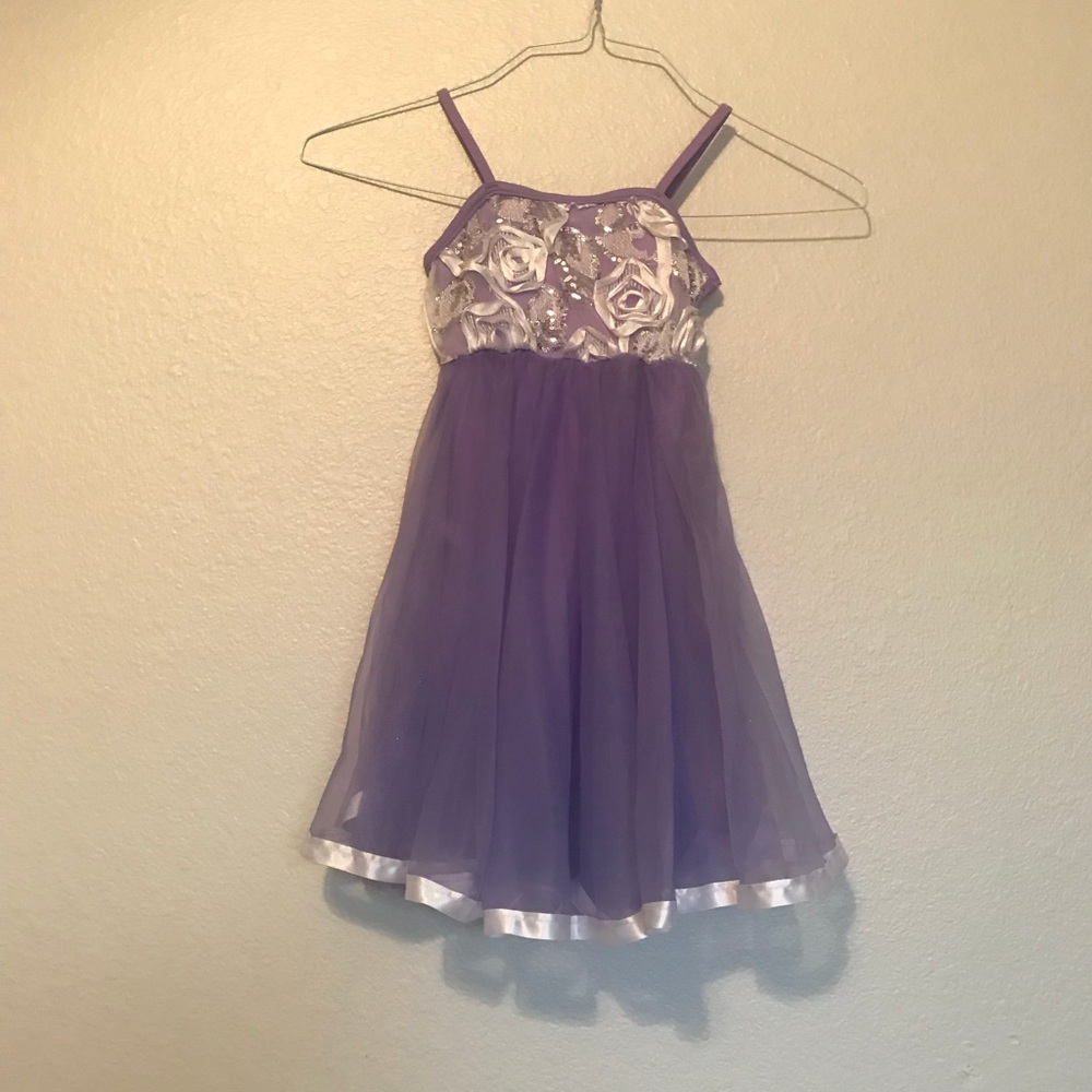 Girls purple dance costume by Weissman